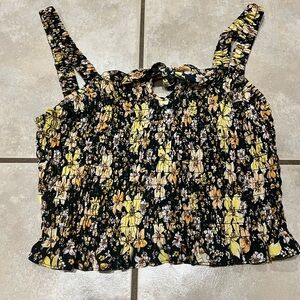 Sienna Sky Womens tank top Size Medium Black Floral Sleeveless XL